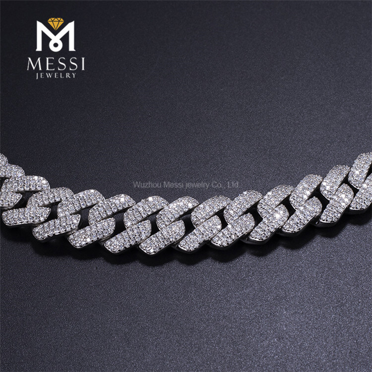 安い Messi Jewelryモアッサナイトホワイトゴールドnecklace顧客l 14