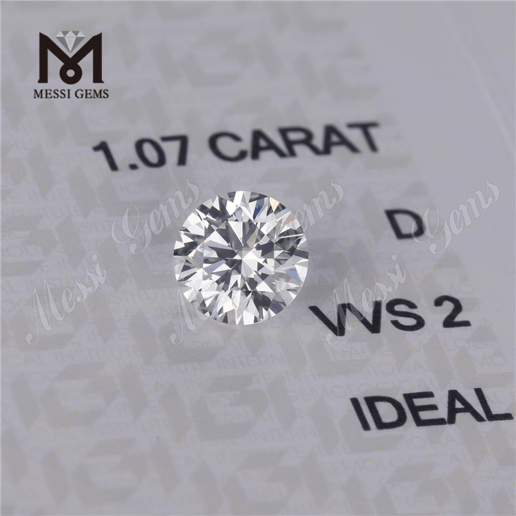 IDEAL Synthetic 1.07ct VVS per carat price large size lab grwon D hpht cvd diamond