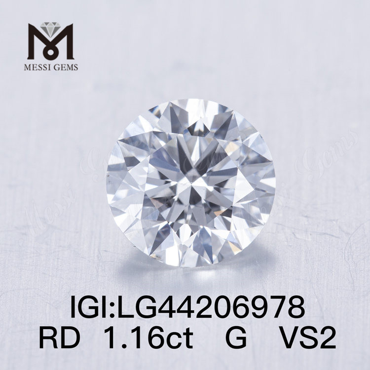 1.16カラットGVS2ラウンドIDEAL2EXラボ製ダイヤモンド