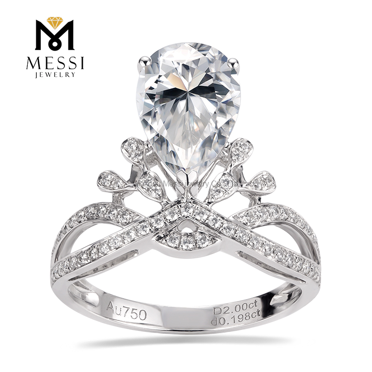 モアッサナイトダイヤモンド結婚指輪K1418kファッションモアッサナイトリング