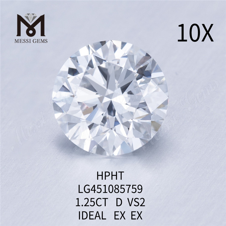 HPHTラボダイヤモンド1.25ctDVS2RDブリリアント